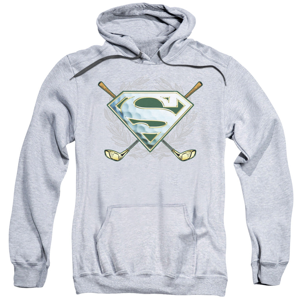 SUPERMAN/FORE! - ADULT PULLOVER HOODIE - ATHLETIC HEATHER