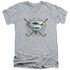 SUPERMAN/FORE! - S/S ADULT V-NECK 30/1 - ATHLETIC HEATHER