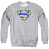 SUPERMAN/MAIZE &AMP; BLUE SHIELD - ADULT CREWNECK SWEATSHIRT - ATHLETIC HEATHER