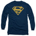 SUPERMAN/MAIZE & BLUE SHIELD - L/S ADULT 18/1 - NAVY