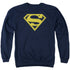 SUPERMAN/MAIZE &AMP; BLUE SHIELD - ADULT CREWNECK SWEATSHIRT - NAVY