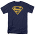 SUPERMAN/MAIZE & BLUE SHIELD - S/S ADULT 18/1 - NAVY