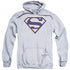 SUPERMAN/NAVY &AMP; GOLD SHIELD - ADULT PULLOVER HOODIE - ATHLETIC HEATHER
