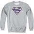 SUPERMAN/NAVY &AMP; GOLD SHIELD - ADULT CREWNECK SWEATSHIRT - ATHLETIC HEATHER