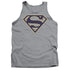 SUPERMAN/NAVY & GOLD SHIELD - ADULT TANK - ATHLETIC HEATHER