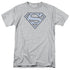 SUPERMAN/CAROLINA BLUE&NAVY SHIELD - S/S ADULT 18/1 - ATHLETIC HEATHER