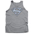 SUPERMAN/CAROLINA BLUE&NAVY SHIELD - ADULT TANK - ATHLETIC HEATHER