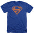 SUPERMAN/BLUE & ORANGE SHIELD - ADULT HEATHER - ROYAL BLUE