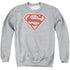 SUPERMAN/CRIMSON &AMP; CREAM SHIELD - ADULT CREWNECK SWEATSHIRT - ATHLETIC HEATHER