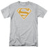 SUPERMAN/LT ORANGE & WHITE SHIELD - S/S ADULT 18/1 - ATHLETIC HEATHER