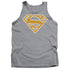 SUPERMAN/LT ORANGE & WHITE SHIELD - ADULT TANK - ATHLETIC HEATHER