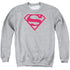 SUPERMAN/CRIMSON &AMP; GRAY SHIELD - ADULT CREWNECK SWEATSHIRT - ATHLETIC HEATHER