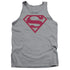 SUPERMAN/CRIMSON & GRAY SHIELD - ADULT TANK - ATHLETIC HEATHER