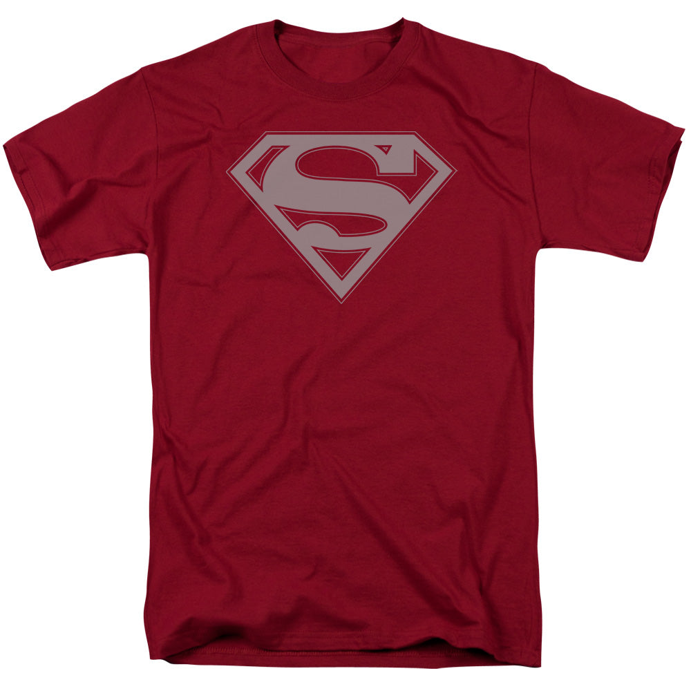 SUPERMAN/CRIMSON & GRAY SHIELD - S/S ADULT 18/1 - CARDINAL