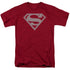 SUPERMAN/CRIMSON & GRAY SHIELD - S/S ADULT 18/1 - CARDINAL