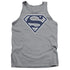 SUPERMAN/NAVY & WHITE SHIELD - ADULT TANK - ATHLETIC HEATHER