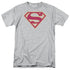 SUPERMAN/RED & GOLD SHIELD - S/S ADULT 18/1 - ATHLETIC HEATHER