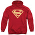 SUPERMAN/RED &AMP; GOLD SHIELD - ADULT PULLOVER HOODIE - RED
