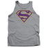 SUPERMAN/PURPLE & GOLD SHIELD - ADULT TANK - ATHLETIC HEATHER