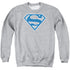 SUPERMAN/BLUE &AMP; WHITE SHIELD - ADULT CREWNECK SWEATSHIRT - ATHLETIC HEATHER