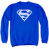 SUPERMAN/BLUE &AMP; WHITE SHIELD - ADULT CREWNECK SWEATSHIRT - ROYAL BLUE