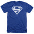 SUPERMAN/BLUE & WHITE SHIELD - ADULT HEATHER - ROYAL BLUE