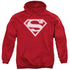 SUPERMAN/RED &AMP; WHITE SHIELD - ADULT PULLOVER HOODIE - RED