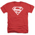 SUPERMAN/RED & WHITE SHIELD - ADULT HEATHER - RED