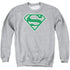 SUPERMAN/GREEN &AMP; WHITE SHIELD - ADULT CREWNECK SWEATSHIRT - ATHLETIC HEATHER