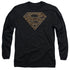 SUPERMAN/AZTEC SHIELD - L/S ADULT 18/1 - BLACK