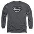 SUPERMAN/DUCT TAPE SHIELD -  L/S ADULT 18/1  - CHARCOAL