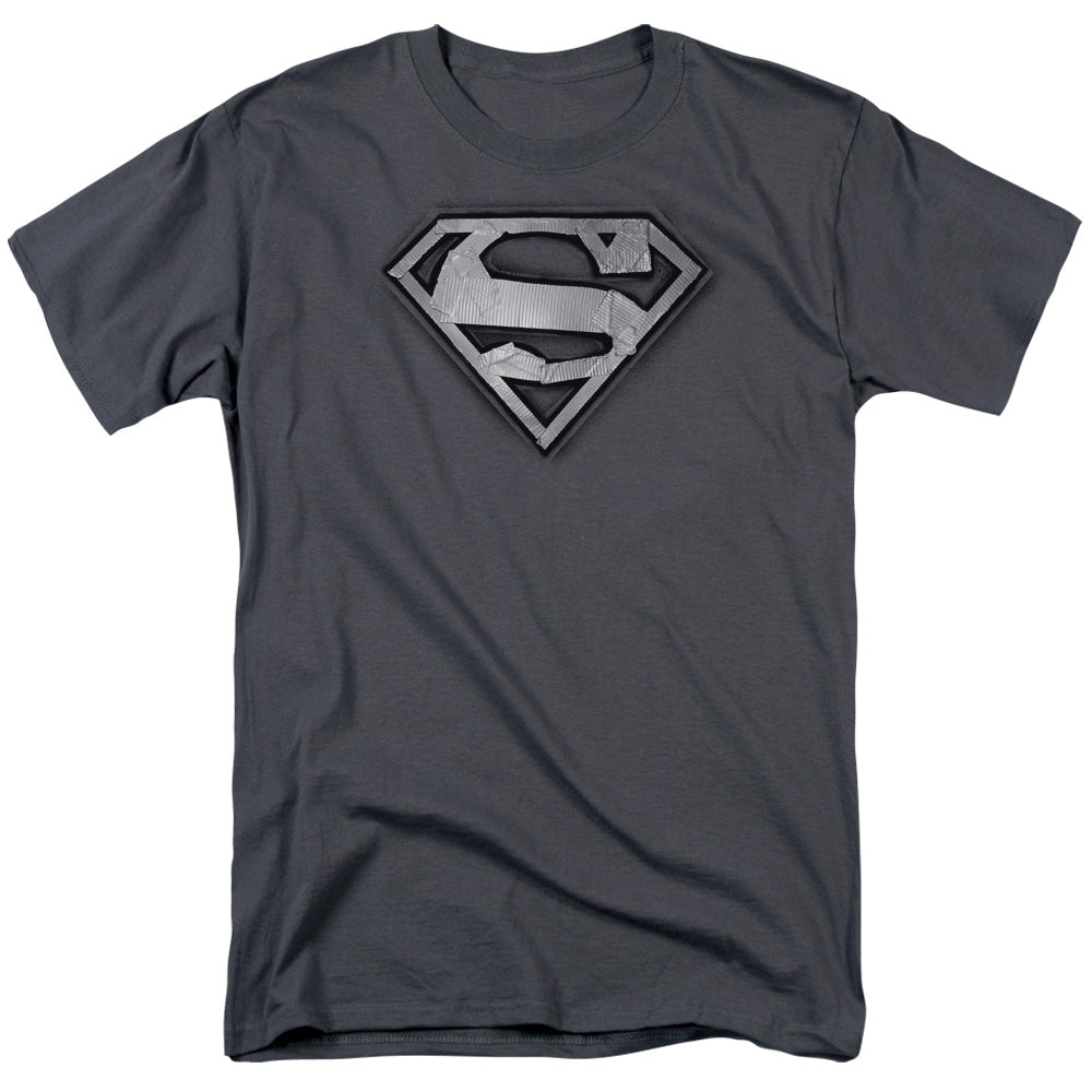 SUPERMAN/DUCT TAPE SHIELD - S/S ADULT 18/1 - CHARCOAL