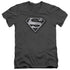 SUPERMAN/DUCT TAPE SHIELD - S/S ADULT V-NECK 30/1 - CHARCOAL