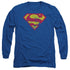 SUPERMAN/CLASSIC LOGO DISTRESSED - L/S ADULT 18/1 - ROYAL BLUE