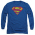 SUPERMAN/CLASSIC LOGO DISTRESSED - L/S ADULT 18/1 - ROYAL BLUE
