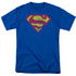 SUPERMAN/CLASSIC LOGO DISTRESSED - S/S ADULT 18/1 - ROYAL BLUE