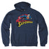 SUPERMAN/FLYING OVER - ADULT PULLOVER HOODIE - NAVY