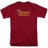 SUPERMAN/ACTION COMICS LOGO - S/S ADULT 18/1 - CARDINAL