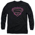 SUPERMAN/FUCHSIA FLAMES - L/S ADULT 18/1 - BLACK