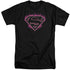 SUPERMAN/FUCHSIA FLAMES - S/S ADULT TALL 18/1 - BLACK