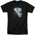 SUPERMAN/REAL HEROES NEVER DIE - S/S ADULT TALL 18/1 - BLACK