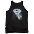 SUPERMAN/REAL HEROES NEVER DIE - ADULT TANK - BLACK