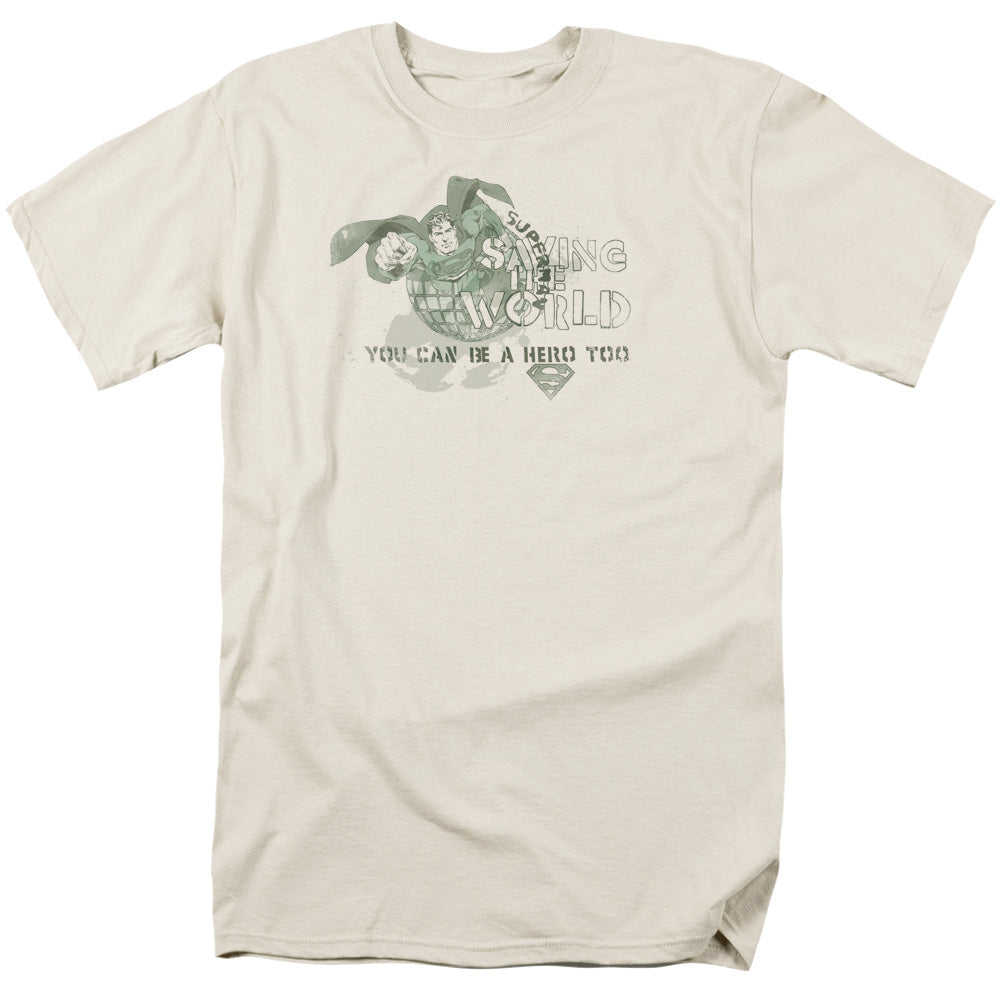 SUPERMAN/SAVING THE WORLD - S/S ADULT 18/1 - CREAM