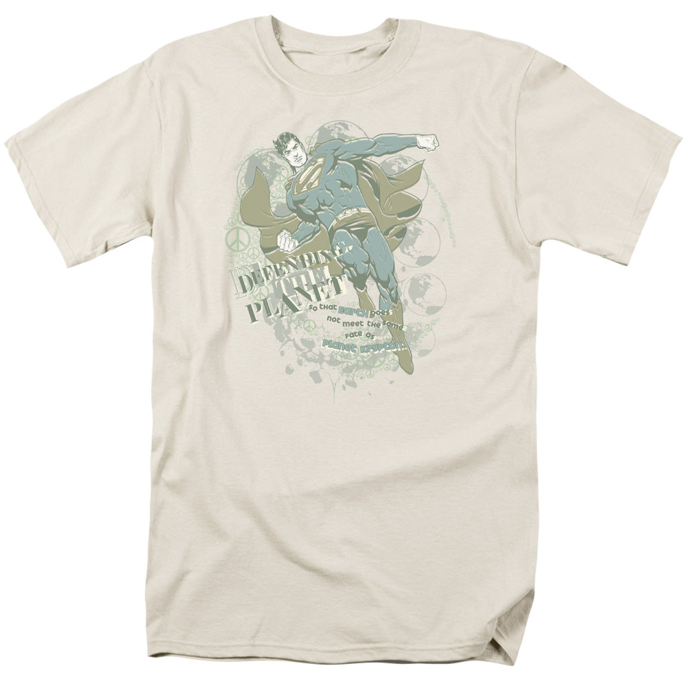 SUPERMAN/DEFENDING THE PLANET - S/S ADULT 18/1 - CREAM
