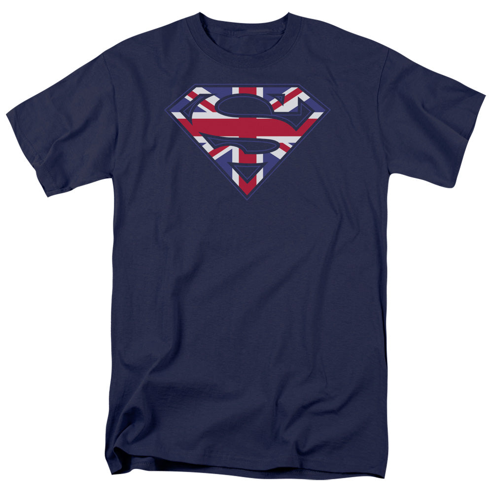 SUPERMAN/GREAT BRITIAN SHIELD - S/S ADULT 18/1 - NAVY