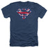 SUPERMAN/GREAT BRITIAN SHIELD - ADULT HEATHER - NAVY