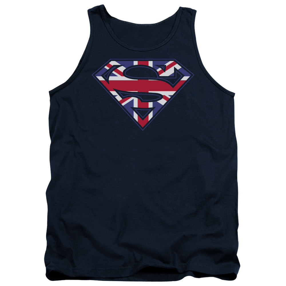 SUPERMAN/GREAT BRITIAN SHIELD - ADULT TANK - NAVY