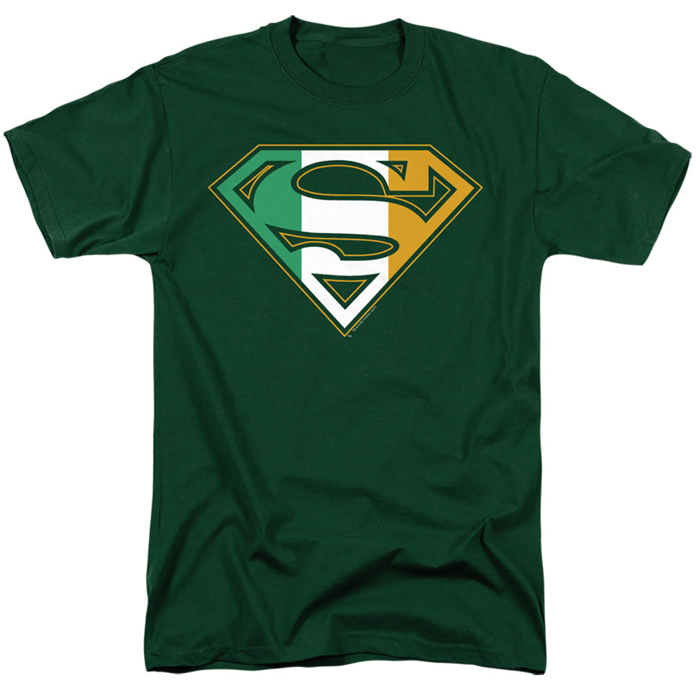 SUPERMAN/IRISH SHIELD - S/S ADULT 18/1 - HUNTER GREEN