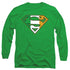 SUPERMAN/IRISH SHIELD - L/S ADULT 18/1 - KELLY GREEN