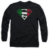 SUPERMAN/ITALIAN SHIELD - L/S ADULT 18/1 - BLACK